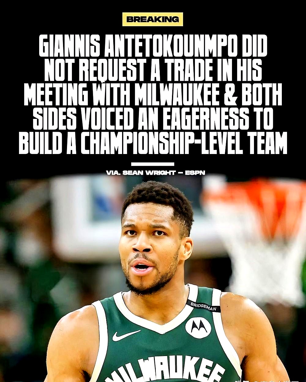 雄鹿队赢下激烈对决，字母哥再度成为最佳球员