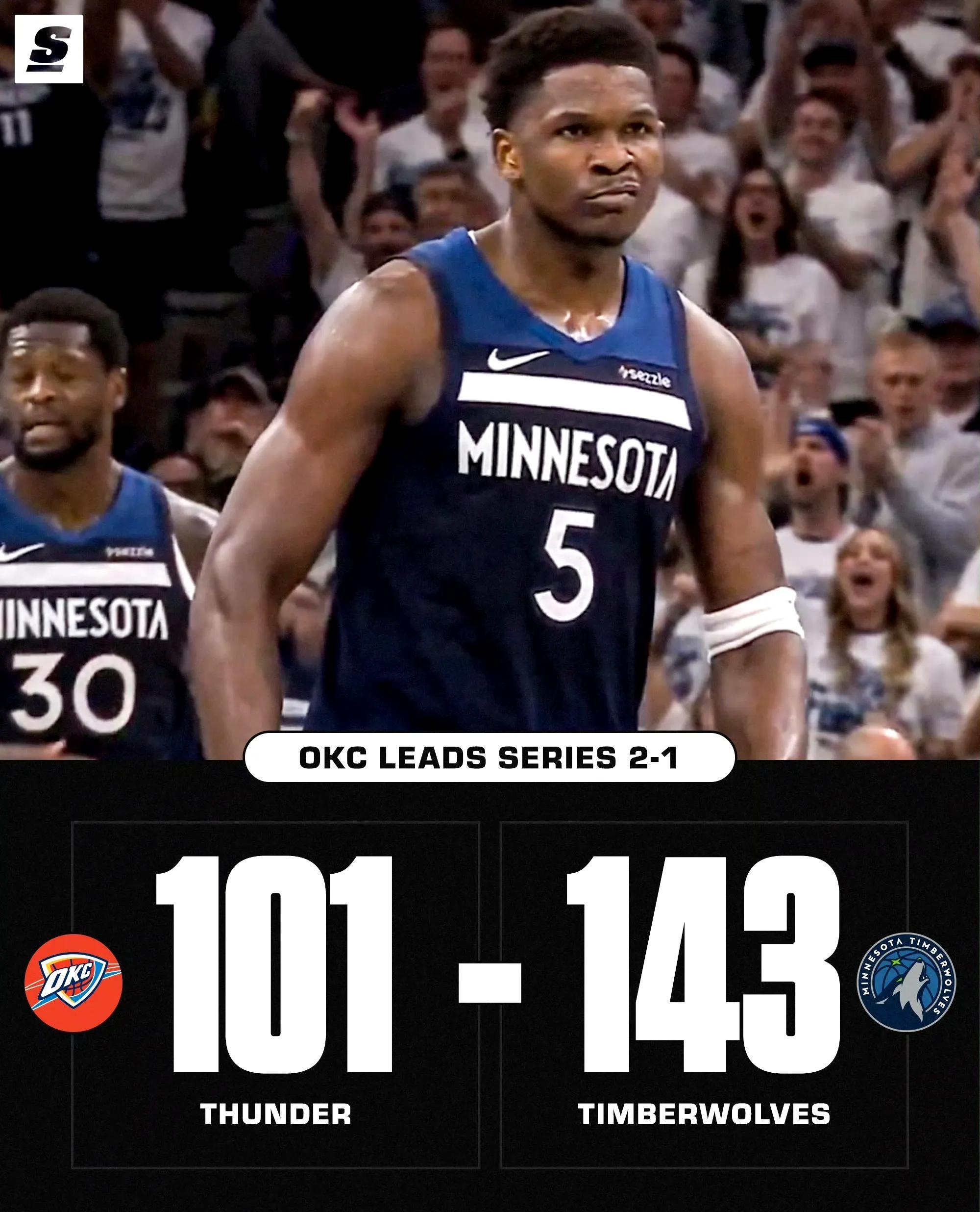 森林狼大胜雄鹿,终结连胜 森林狼大胜雄鹿,终结连胜